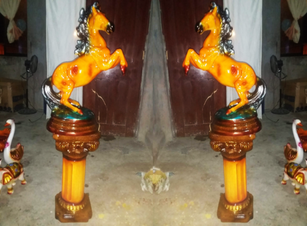 pilar de caballo Escultura de Caballos